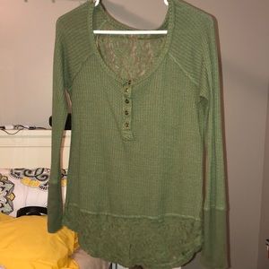 Women’s Olive Lace Blouse